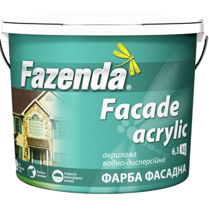 Фарба FAZENDA Facade acrylic фасадна, водоемульсійна, 14кг